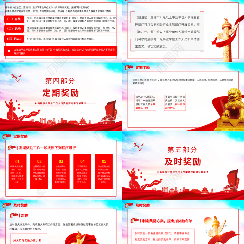 事业单位工作人员奖励规定PPT党政风新版事业单位工作人员奖励规定学习解读课件模板