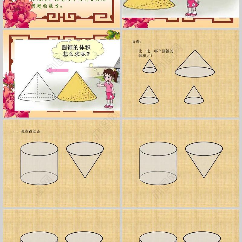  圆锥的体积数学课件PPT模板