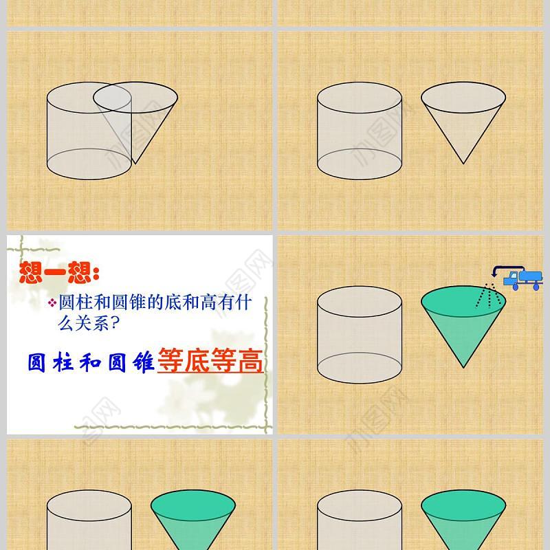  圆锥的体积数学课件PPT模板