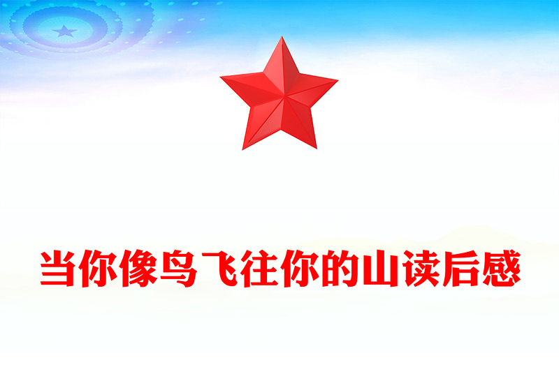 当你像鸟飞往你的山读后感