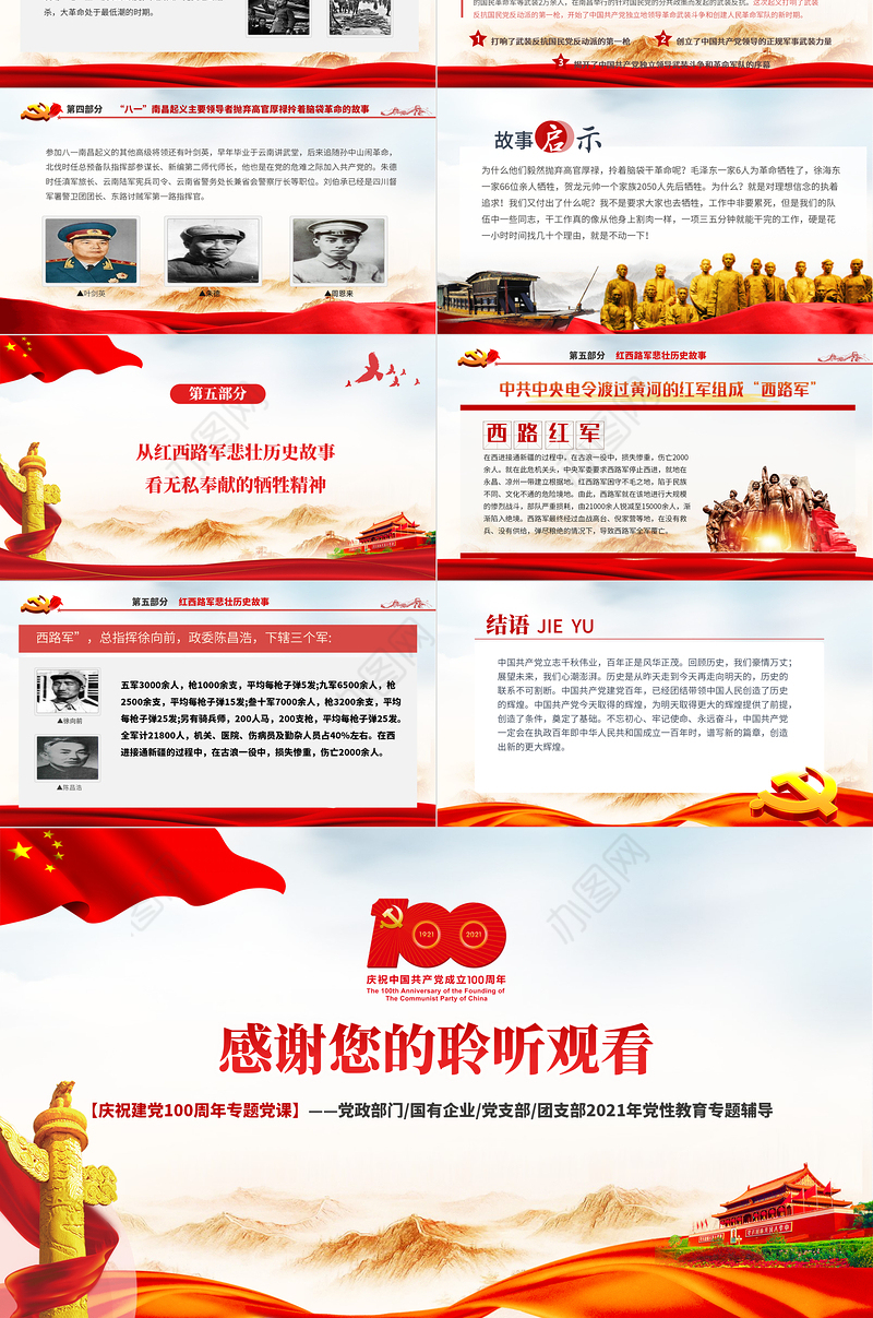 2021从党史故事学忠诚干净担当PPT庆祝建党100周年专题党课党性教育专题辅导课件