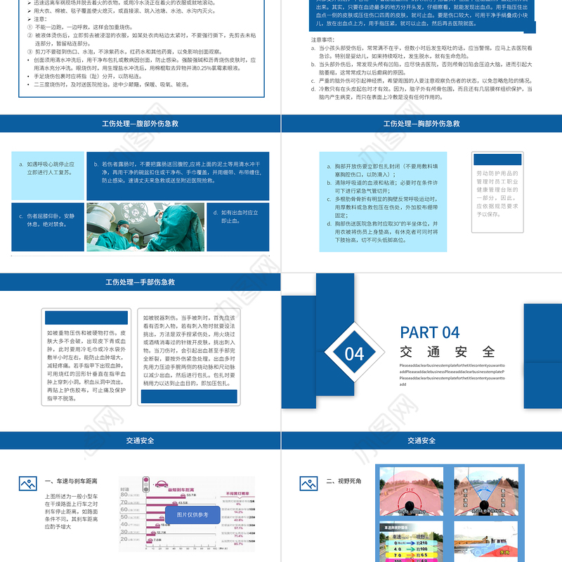 2022新员工岗前安全生产培训PPT蓝色商务风企业员工安全生产培训课件模板
