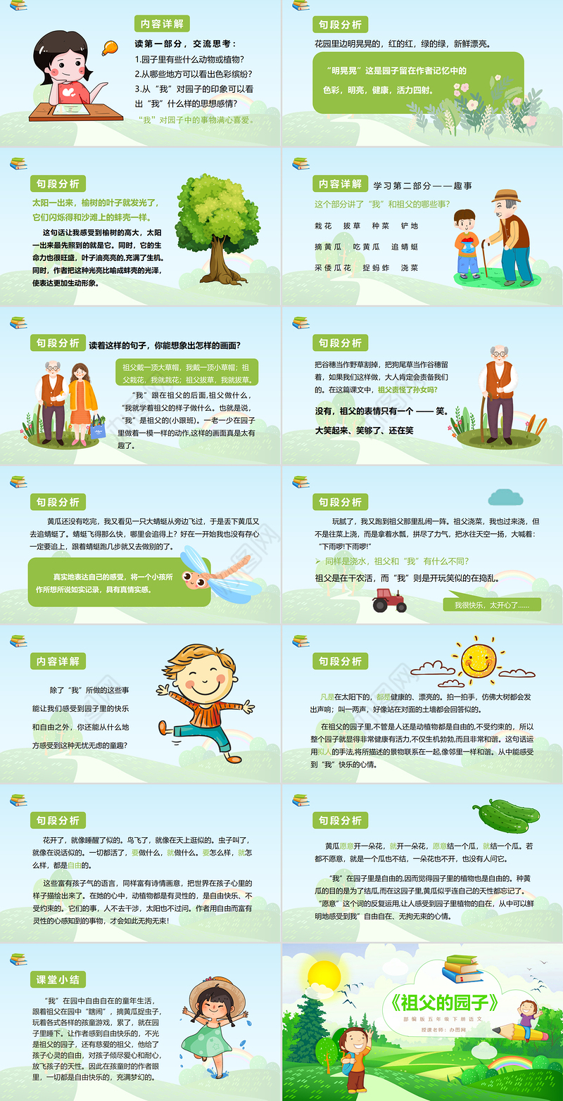2022祖父的园子PPT第2课小学五年级语文下册部编人教版教学课件