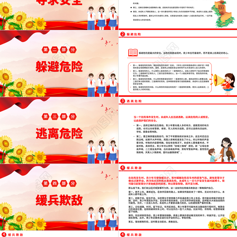 2023珍爱生命远离危险PPT中小学生青少年反暴力侵害的策略主题班会课件