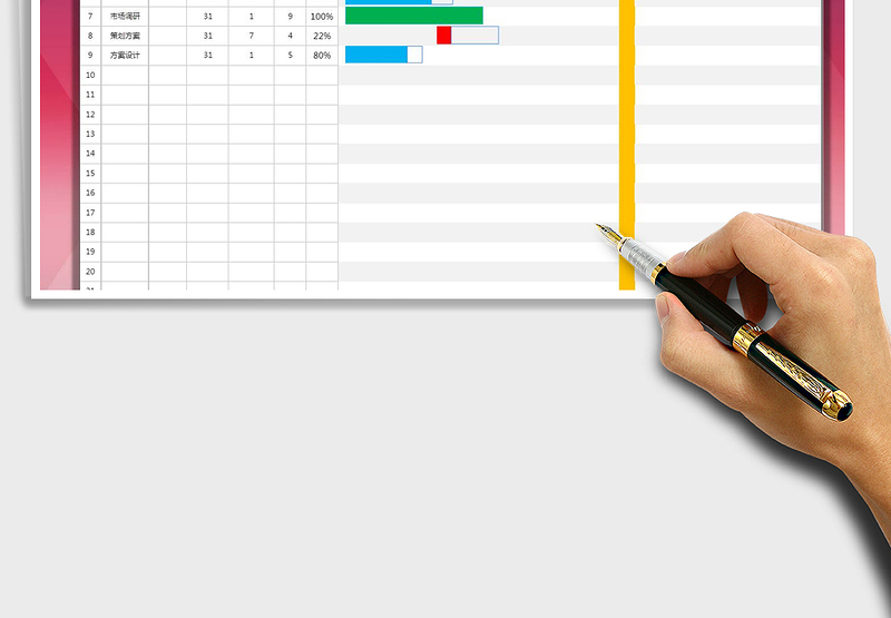 2021年项目工作计划甘特图（自动甘特图）