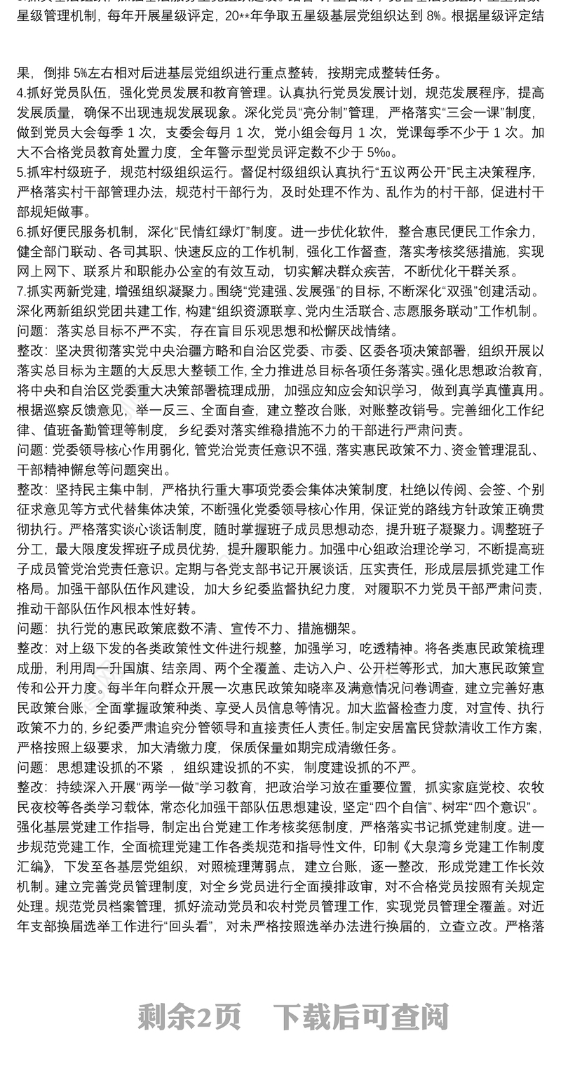 党支部班子问题清单及整改措施3篇