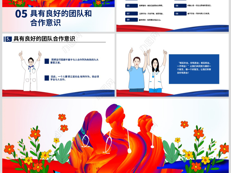 原创医院医生医疗医学护理年终工作总结培训PPT-版权可商用