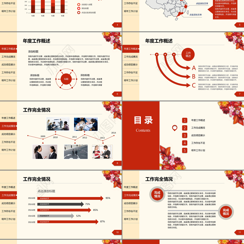 2017年度工作总结汇报PPT模板