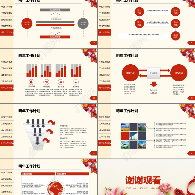 2017年度工作总结汇报PPT模板