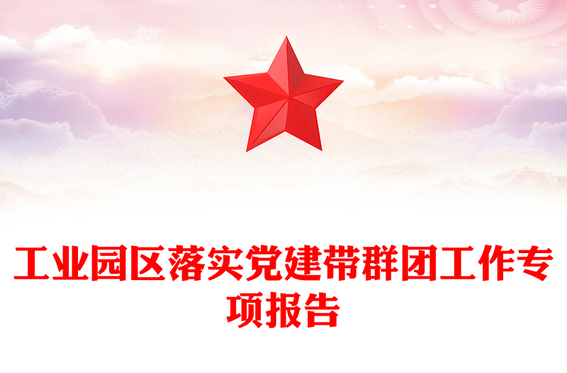 工业园区落实党建带群团工作专项报告