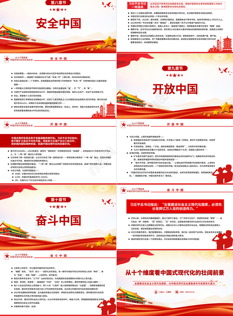 2023从十个维度看中国式现代化的壮阔前景PPT红色党建风以中国式现代化全面推进中华民族伟大复兴党课课件