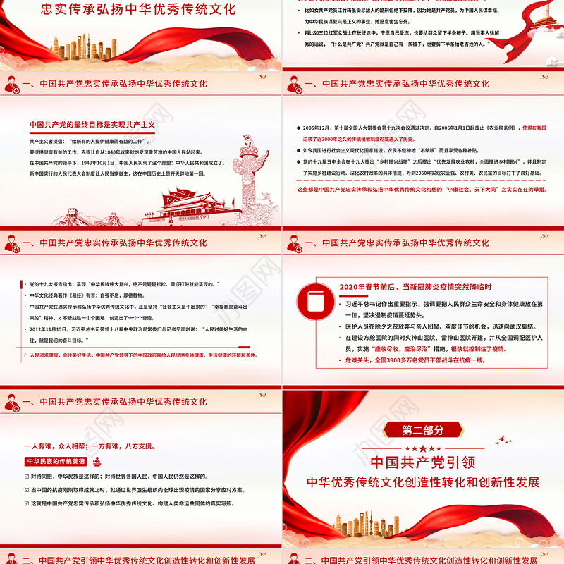 2021中国共产党是中华优秀传统文化忠实的传承者和弘扬者PPT
