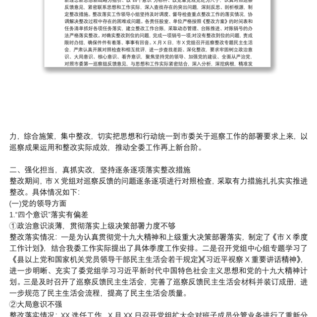 巡察整改工作总结