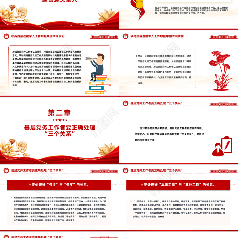 红色精美如何做一名优秀的党务工作者党建课堂PPT课件