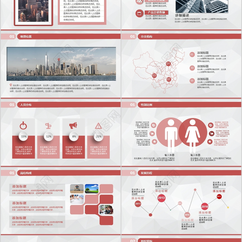 扁平化简洁新员工入职培训手册ppt模板