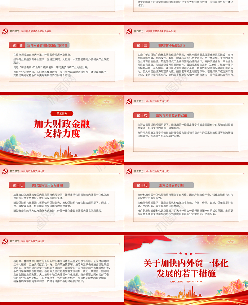 2023《关于加快内外贸一体化发展的若干措施》全文PPT课件