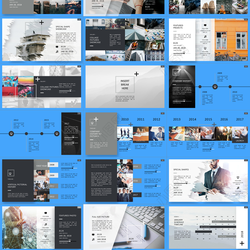 2019高端大气黑白极简风PPT模板