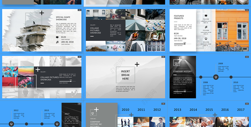 2019高端大气黑白极简风PPT模板