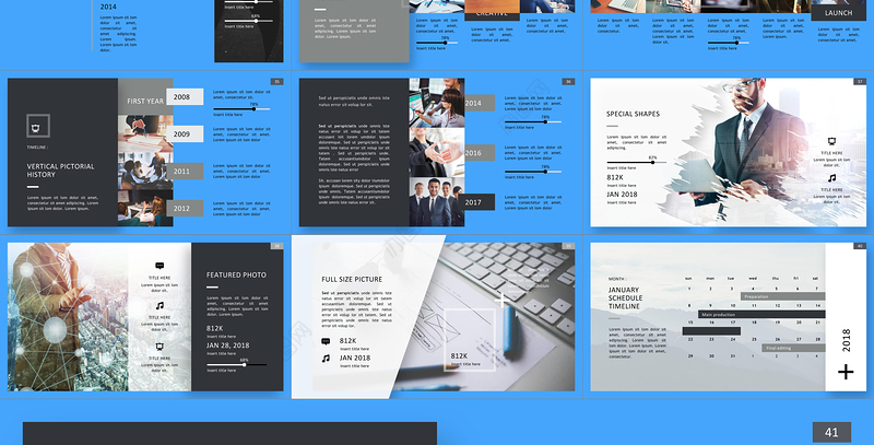 2019高端大气黑白极简风PPT模板