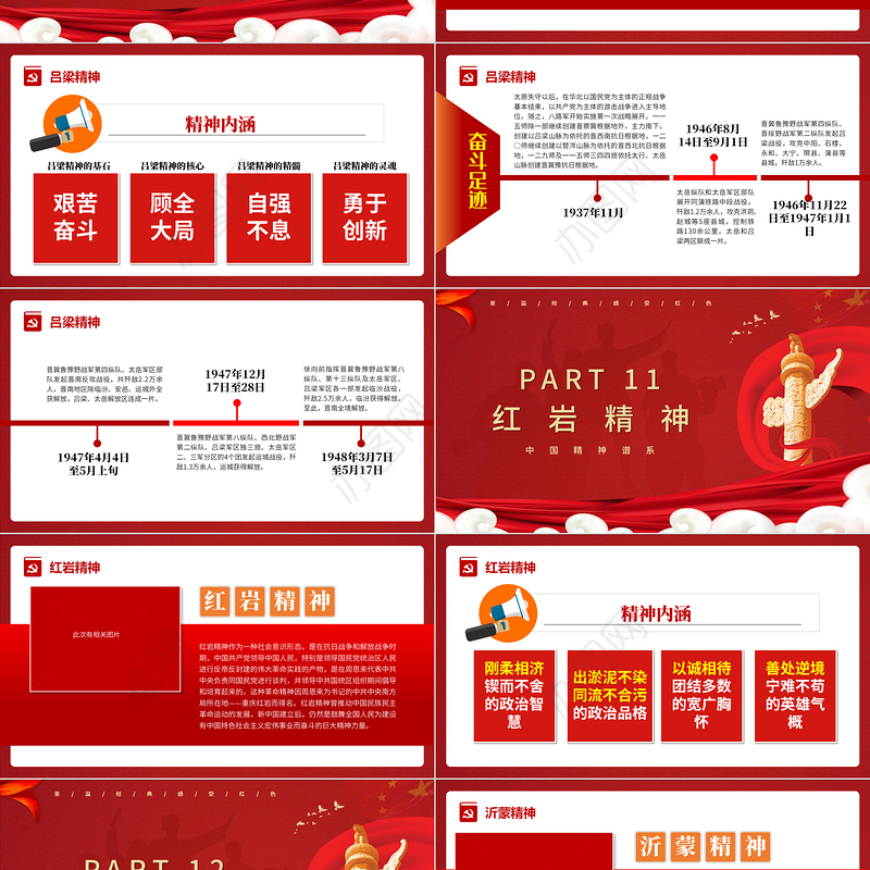 中国精神谱系PPT党政风新民主主义革命时期传承百年精神谱系凝聚奋进力量党课课件