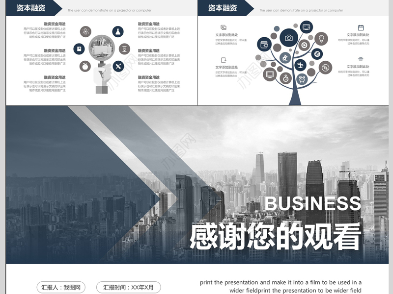 欧美风商业计划书创业融资PPT模板