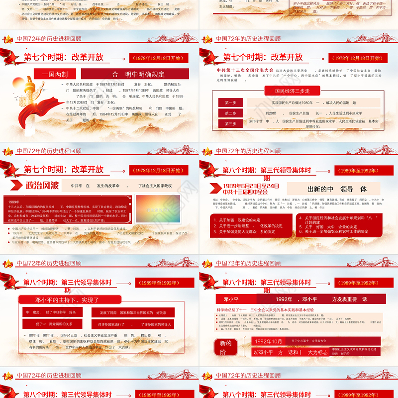 2021礼赞新中国奋进新时代PPT红色建国72周年迎十一庆国庆党课课件下载