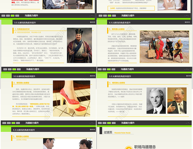 2021实用沟通技巧培训PPT简洁大气课件模板