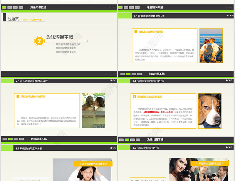 2021实用沟通技巧培训PPT简洁大气课件模板