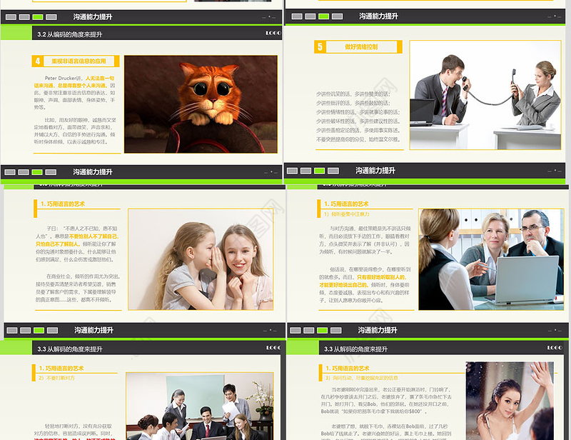 2021实用沟通技巧培训PPT简洁大气课件模板