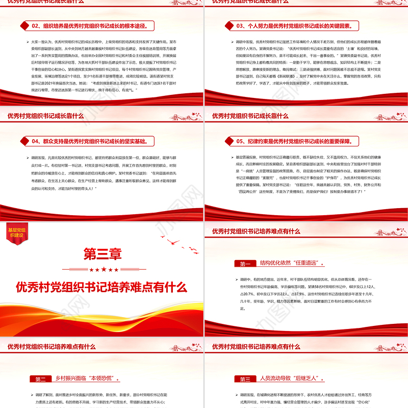 如何加强优秀村党组织书记队伍建设PPT农村基层党组织建设党课