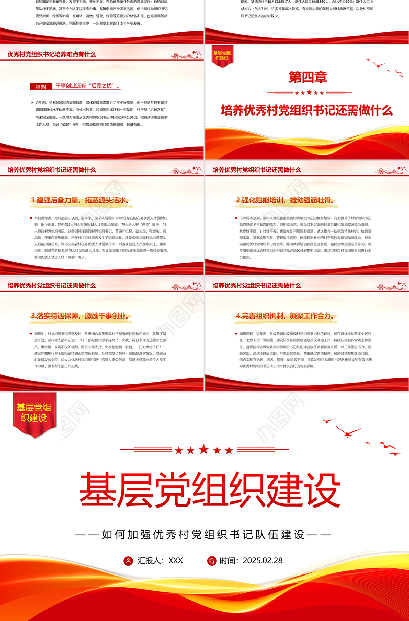 如何加强优秀村党组织书记队伍建设PPT农村基层党组织建设党课