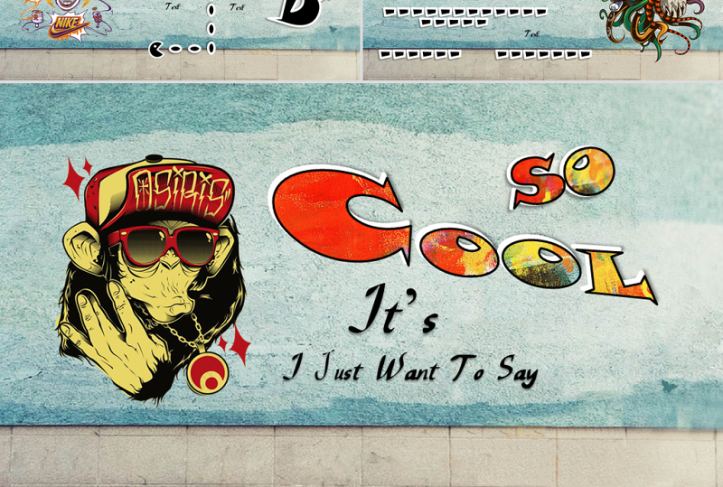 嘻哈涂鸦风PPT模板