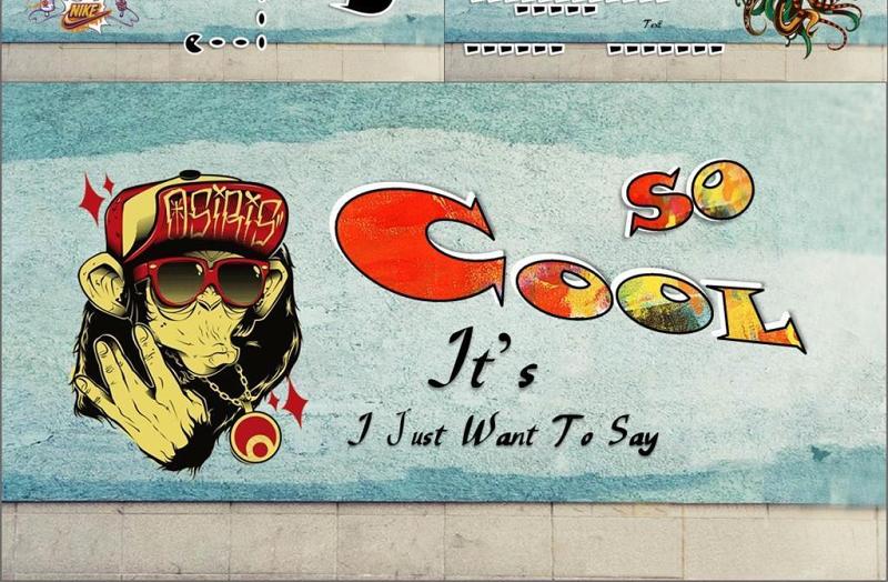 嘻哈涂鸦风PPT模板