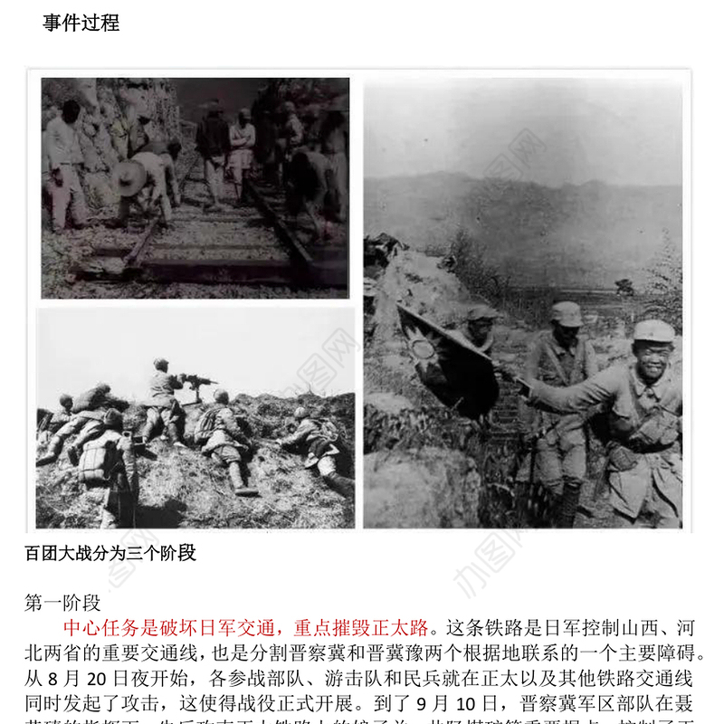 简洁大气百团大战PPT弘扬伟大抗战精神专题课件(讲稿)