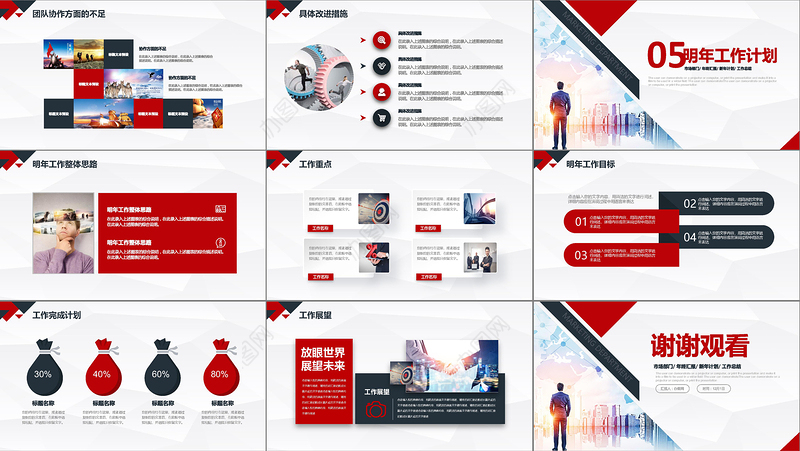 2018市场部销售年终工作总结PPT模板