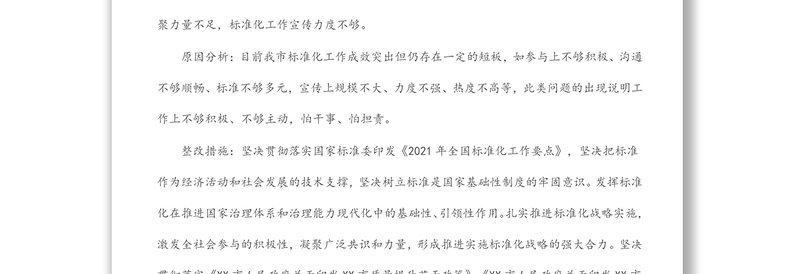 副局长巡察整改民主生活会发言材料