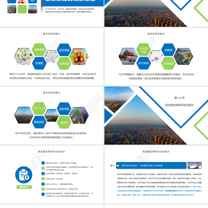 河北雄安新区介绍PPT模板概况规划地图