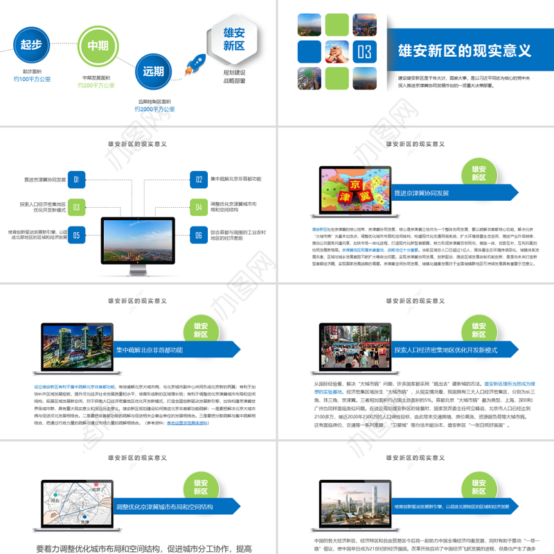 河北雄安新区介绍PPT模板概况规划地图