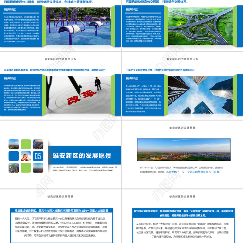 河北雄安新区介绍PPT模板概况规划地图
