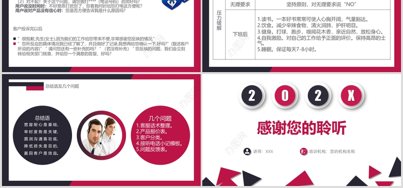 产品电话销售营销PPT模板客服培训PPT