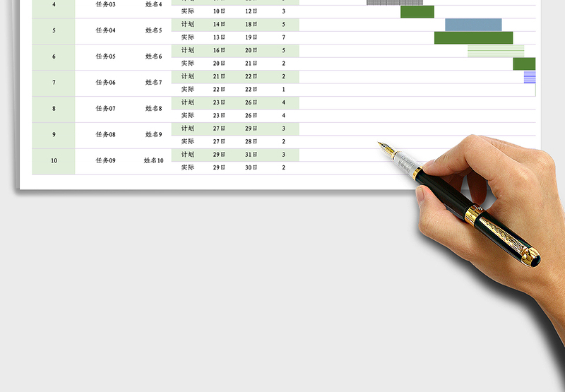 2021年项目进度管理甘特图