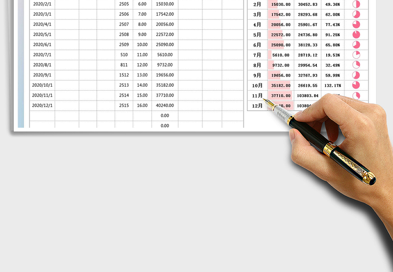 2021年财务收入登记表-月收入管理分析