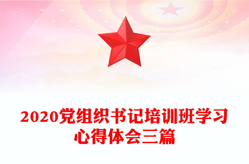2020党组织书记培训班学习心得体会三篇