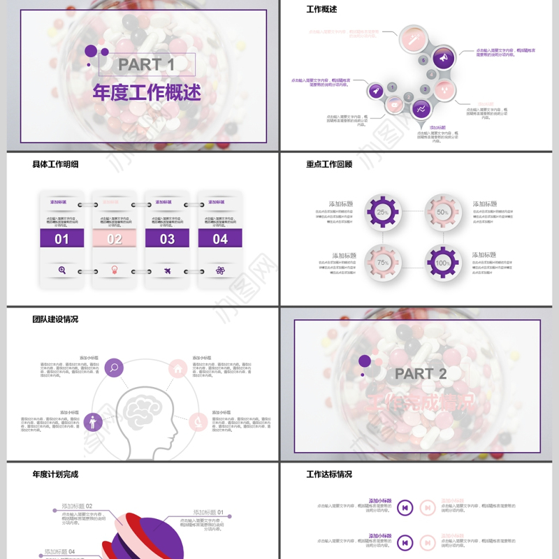 2017医药研究医学工作汇报PPT模板