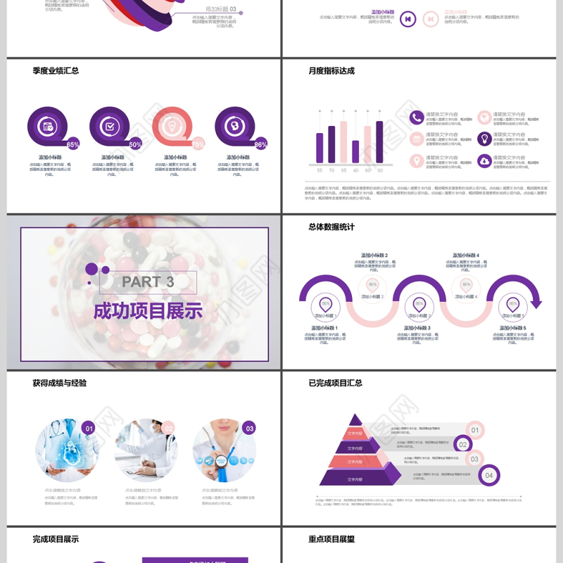 2017医药研究医学工作汇报PPT模板