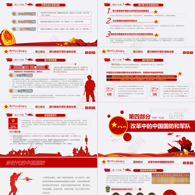 原创新时代的中国国防白皮书部队军队军事政治-版权可商用-含讲稿