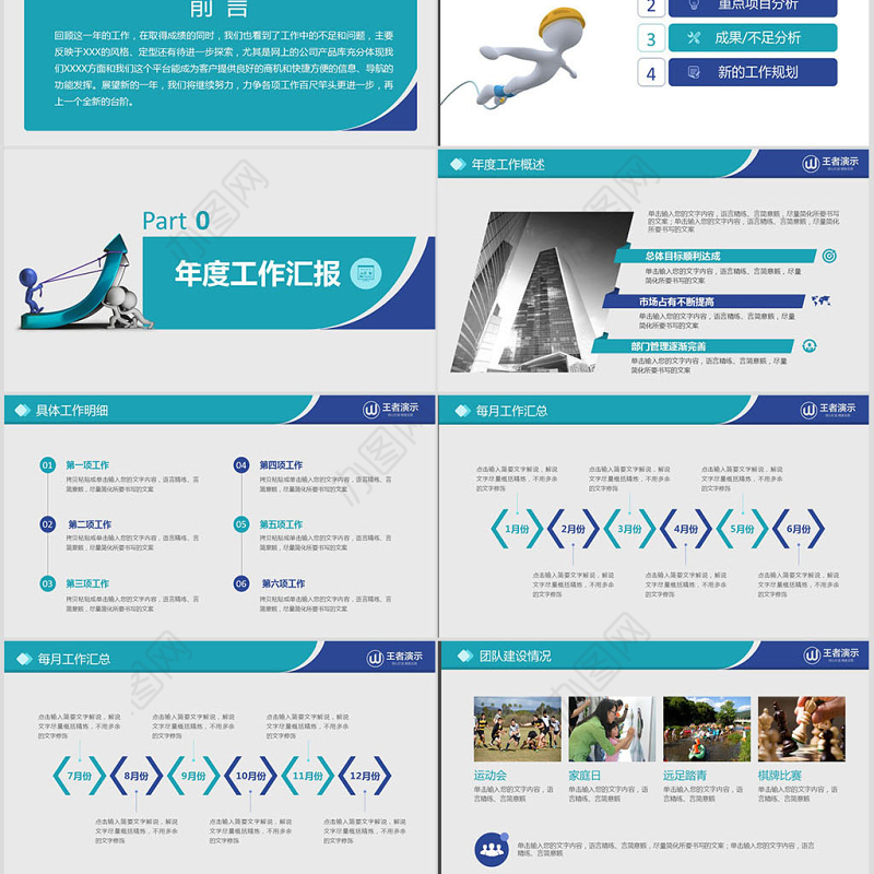 年终述职报告年终总结新年计划PPT