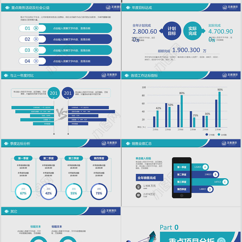 年终述职报告年终总结新年计划PPT