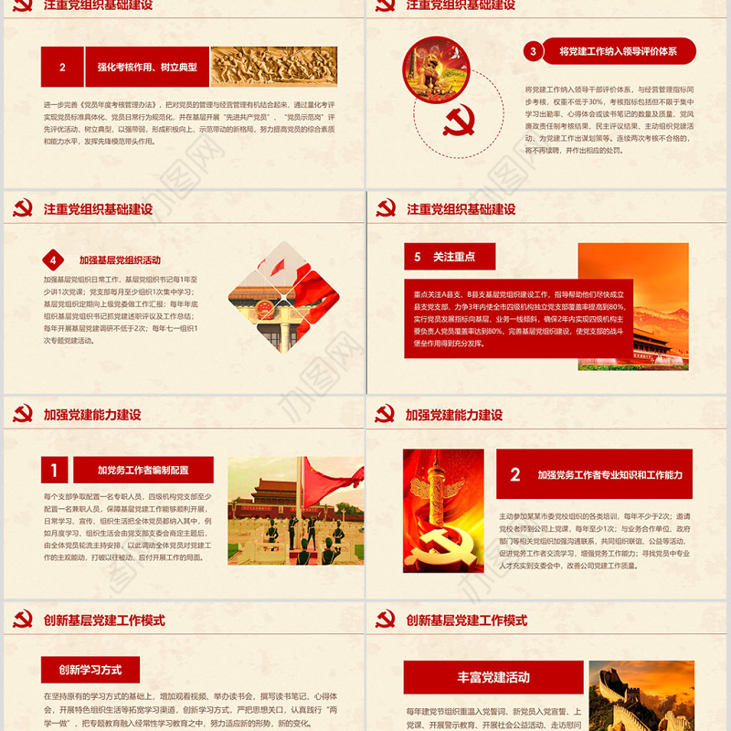 党员干部党委书记述职报告党支部工作总结ppt