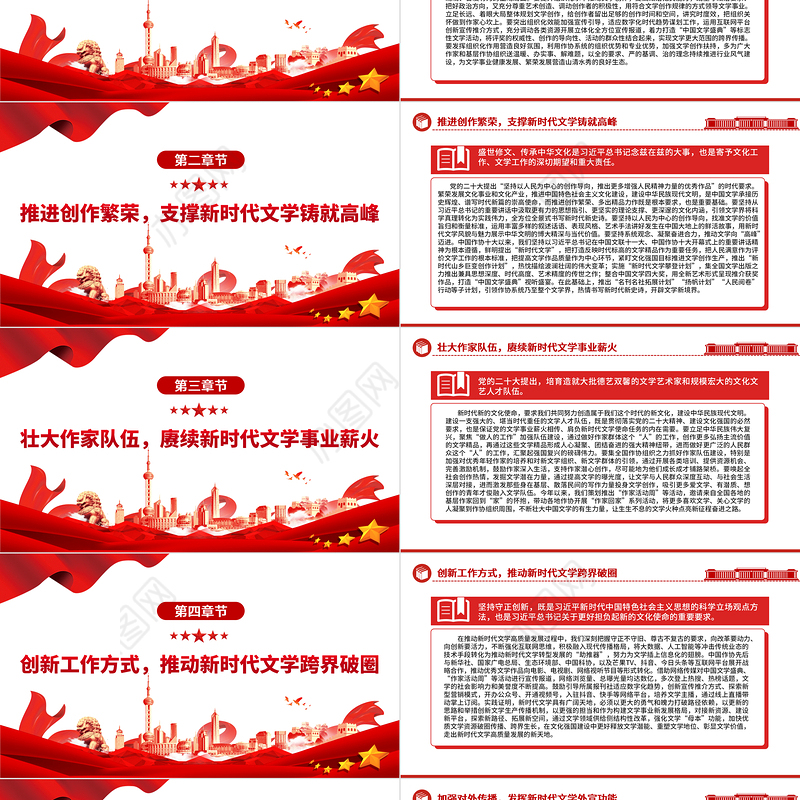 2023奋力肩负新时代文学高质量发展重任PPT大气精美风新时代文化建设的方针原则和发展路径党员干部学习教育专题党课课件